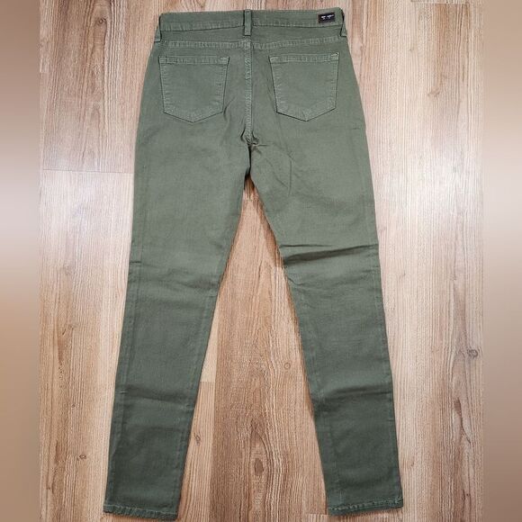☔️🩵NWT Angry Rabbit Green Mid Rise Skinny Leg Jeans Size 9/29 - Picture 5 of 13